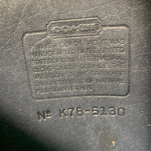 Authentic VTG Coach Station Bag + Tag 5130 RARE Navy Blue - 1997 USA *NO STRAP - Picture 8 of 12